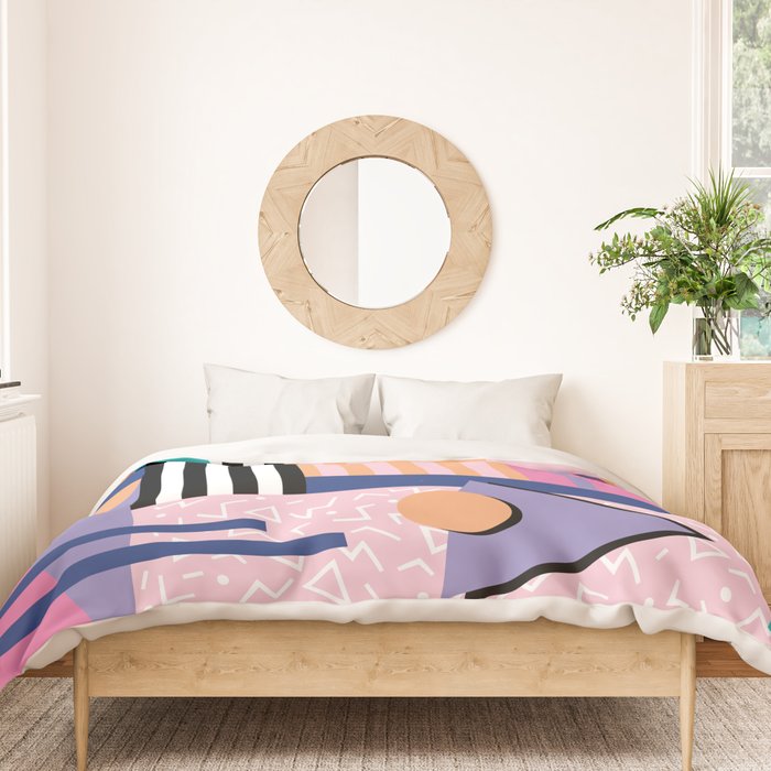 Memphis pattern 84 - 80s / 90s Retro Duvet Cover Gallery Image 3