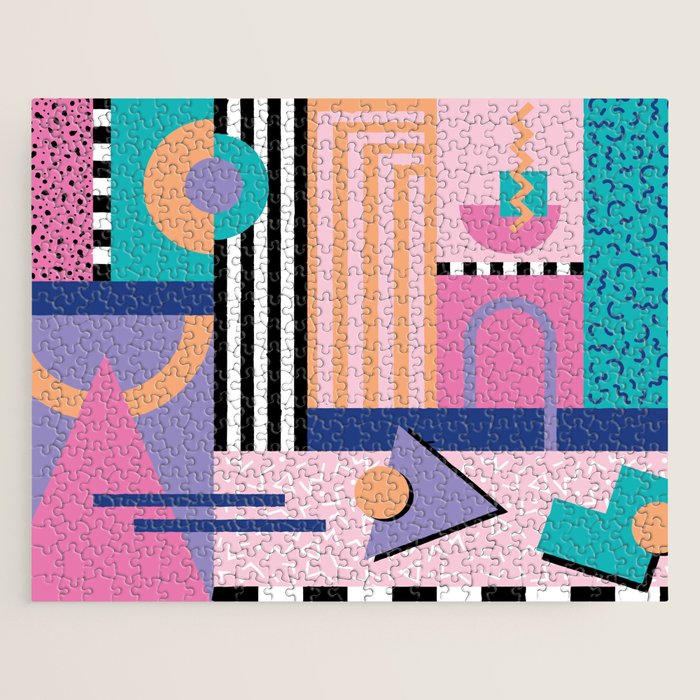 Memphis pattern 84 - 80s / 90s Retro Jigsaw Puzzle Gallery Image 1