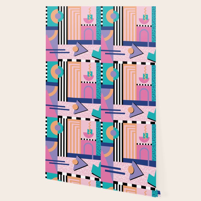Memphis pattern 84 - 80s / 90s Retro Wallpaper Gallery Image 2