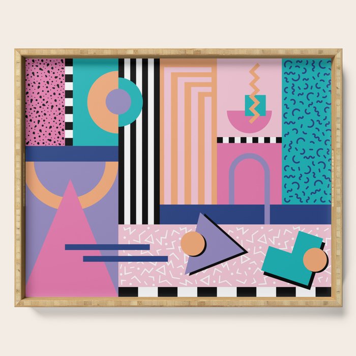 Memphis pattern 84 - 80s / 90s Retro Serving Tray Gallery Image 1