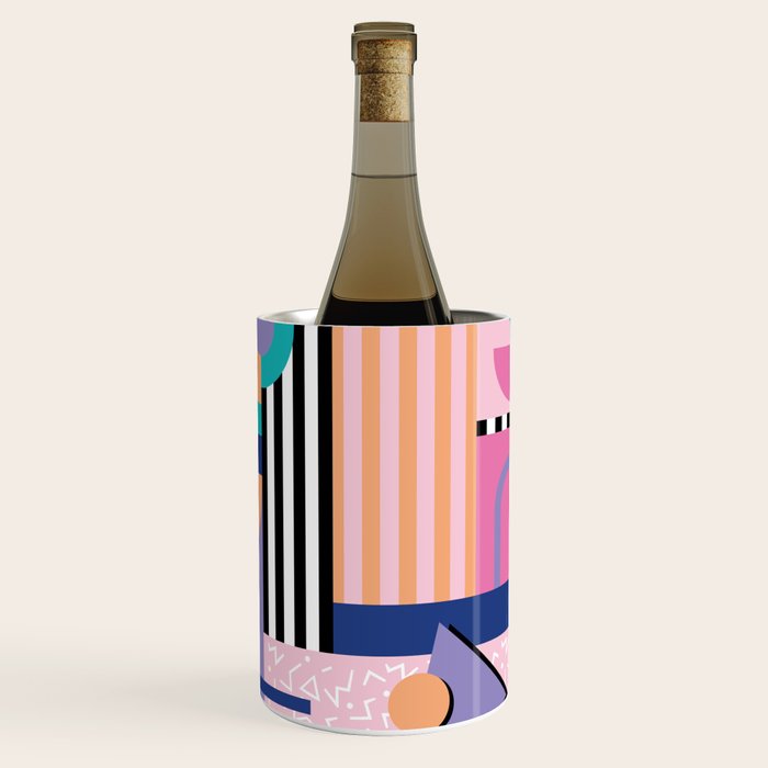 Memphis pattern 84 - 80s / 90s Retro Wine Chiller Gallery Image 1