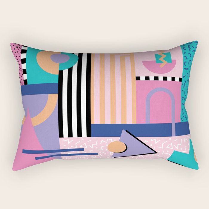 Memphis pattern 84 - 80s / 90s Retro Rectangular Pillow Gallery Image 2