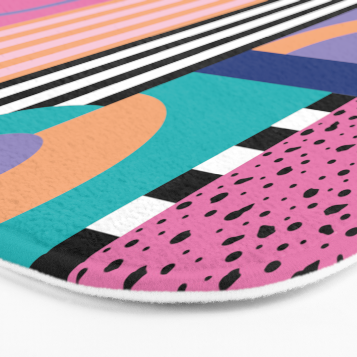 Memphis pattern 84 - 80s / 90s Retro Bath Mat Gallery Image 3