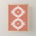 Southwestern Minimalism - Bright Coral Red Mini Art Print Gallery Image 1