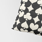 Card Suit Motifs I Black and White Pillow Sham Gallery Image 4