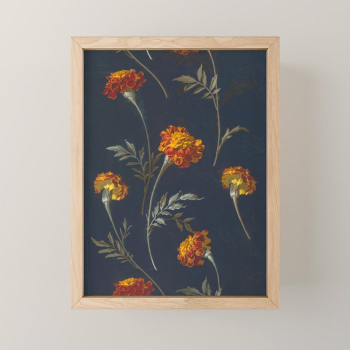 Vintage Marigolds Mini Art Print Gallery Image 1