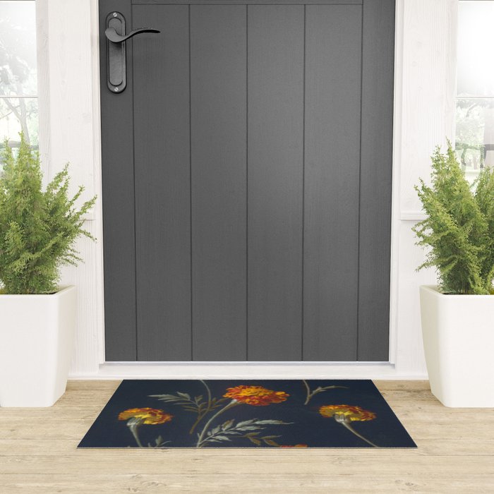 Vintage Marigolds Welcome Mat Gallery Image 3