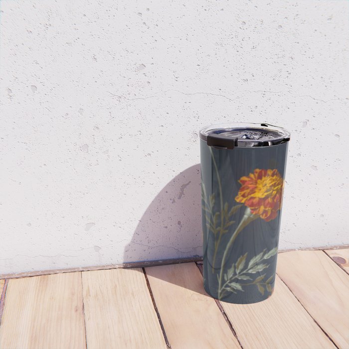 Vintage Marigolds Travel Mug Gallery Image 4