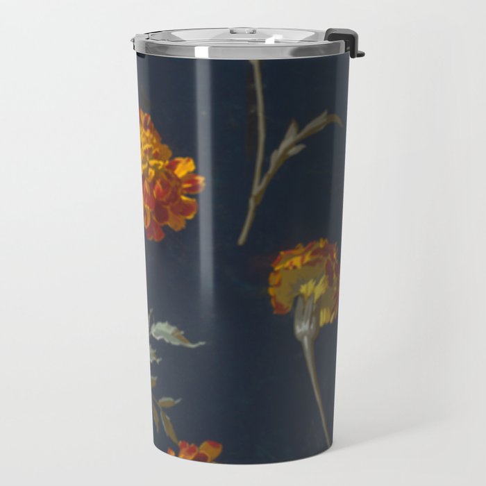 Vintage Marigolds Travel Mug Gallery Image 2