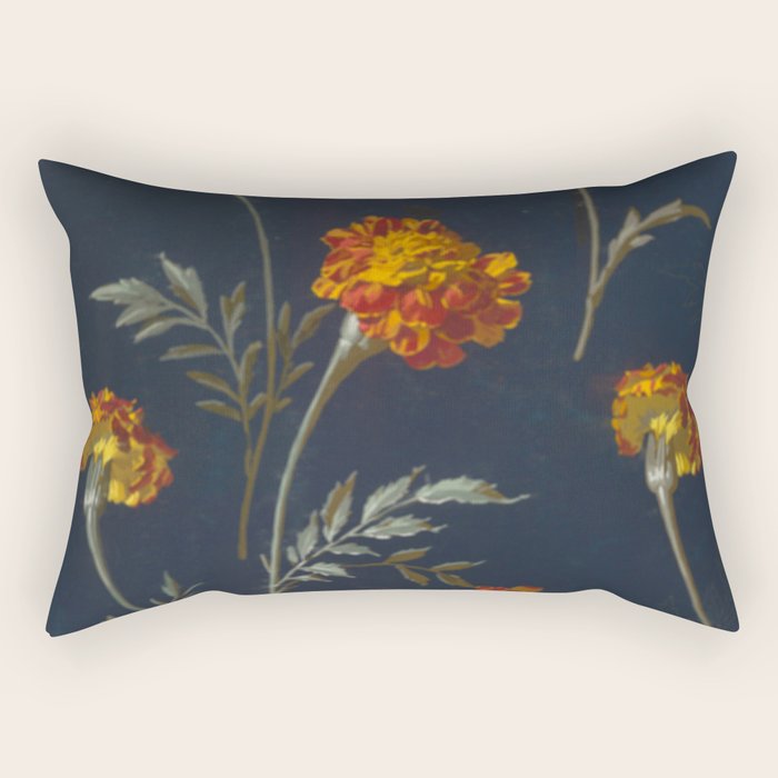 Vintage Marigolds Rectangular Pillow Gallery Image 1