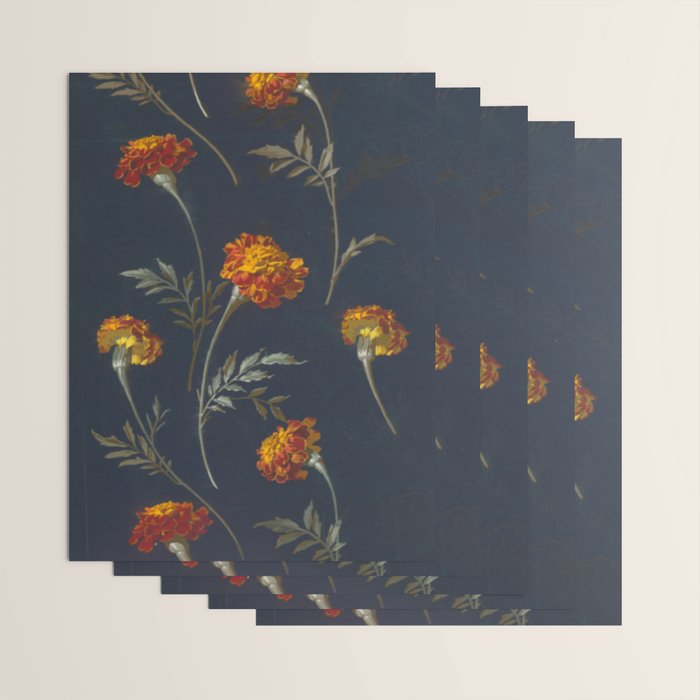 Vintage Marigolds Wrapping Paper Gallery Image 3
