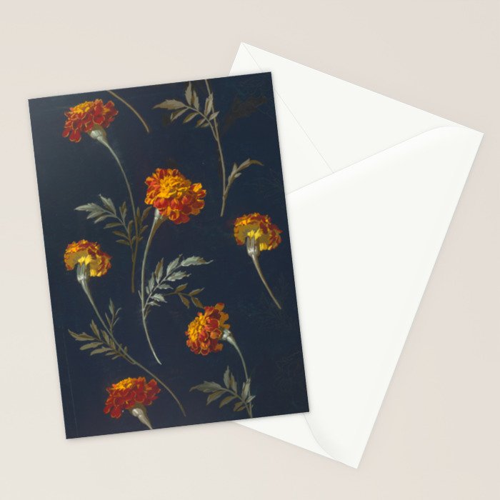Vintage Marigolds Stationery Card Gallery Image 2