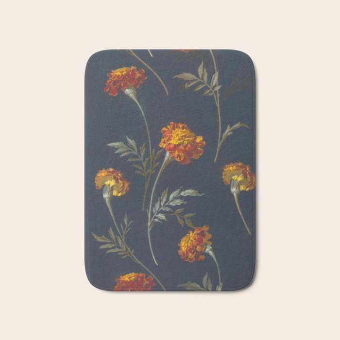 Vintage Marigolds Bath Mat Gallery Image 1