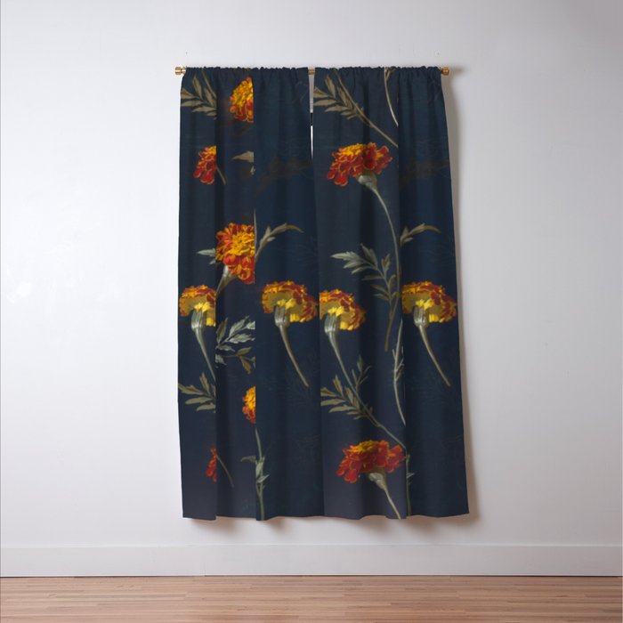 Vintage Marigolds Window Curtain Gallery Image 3