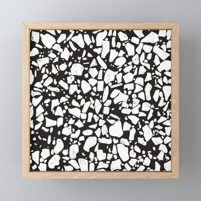 Black marble Mini Art Print Gallery Image 1