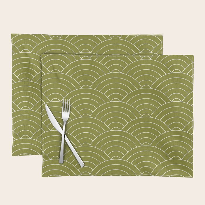 Waves (Matcha) Placemat Gallery Image 1
