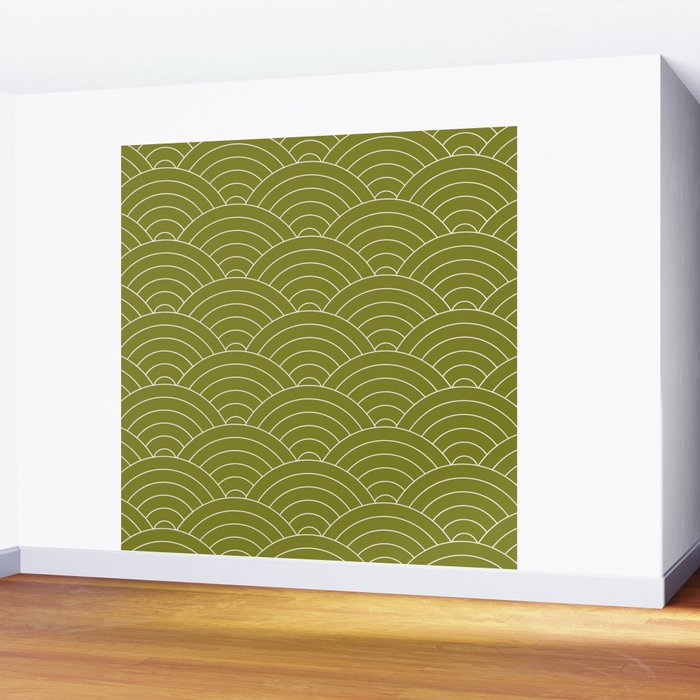Waves (Matcha) Wall Mural Gallery Image 2