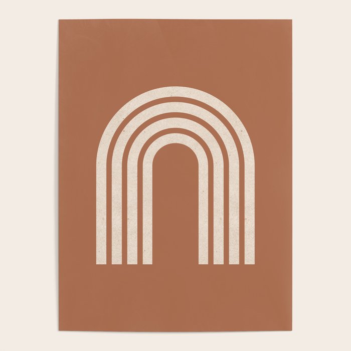 Woodblock arch terracotta Poster Gallery Image 4