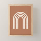 Woodblock arch terracotta Mini Art Print Gallery Image 1