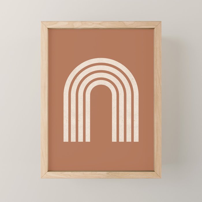 Woodblock arch terracotta Mini Art Print Gallery Image 1
