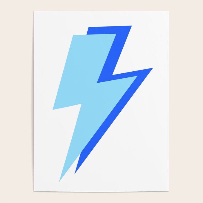 Blue Lightning Bolts Poster Gallery Image 1