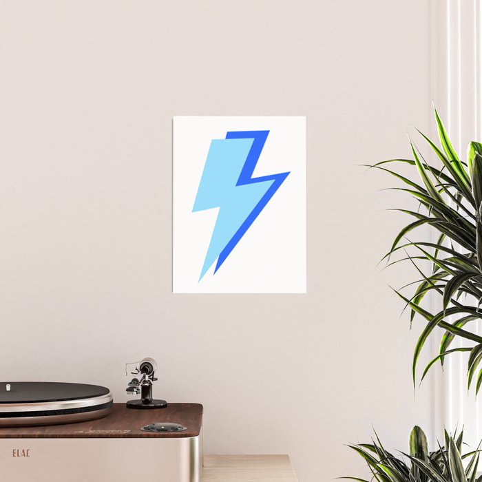Blue Lightning Bolts Poster Gallery Image 2