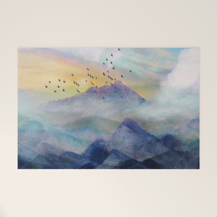 Mountain Sunrise Welcome Mat Gallery Image 1