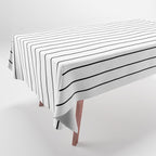 Minimal Arch IV Black and White Modern Geometric Lines Tablecloth Gallery Image 1