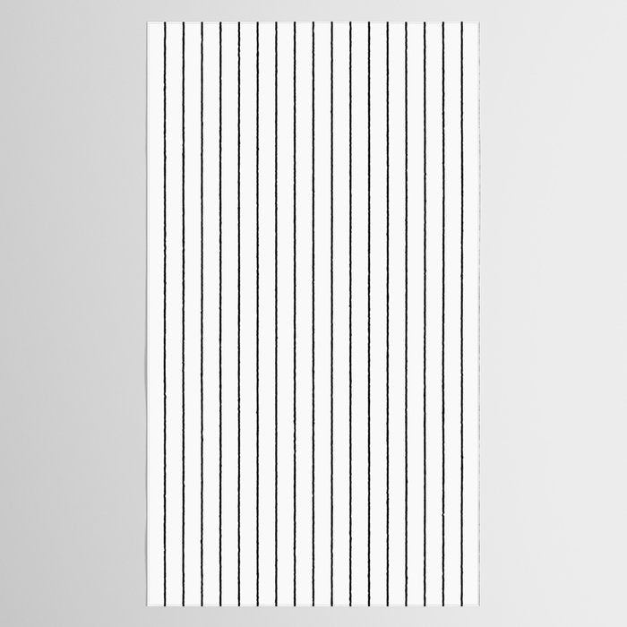 Minimal Arch IV Black and White Modern Geometric Lines Tablecloth Gallery Image 2