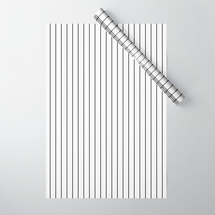 Minimal Arch IV Black and White Modern Geometric Lines Wrapping Paper Gallery Image 1