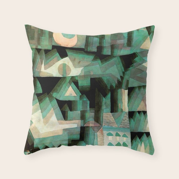 Paul Klee "Dream city" Throw Pillow Gallery Image 1