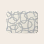 Watercolor Circles - Blue Cream Bath Mat Gallery Image 1