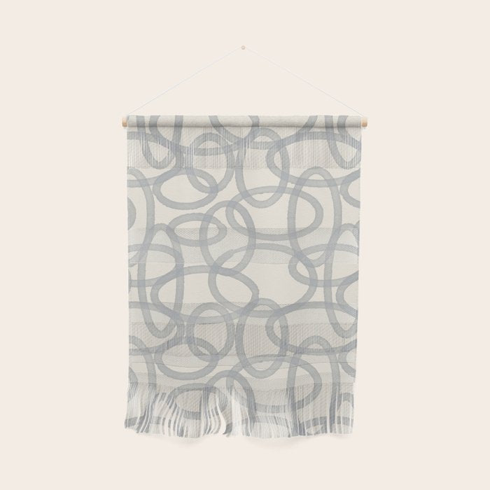 Watercolor Circles - Blue Cream Wall Hanging Gallery Image 1