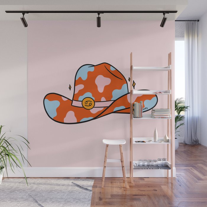 Cancer Cowboy Hat Wall Mural Gallery Image 1