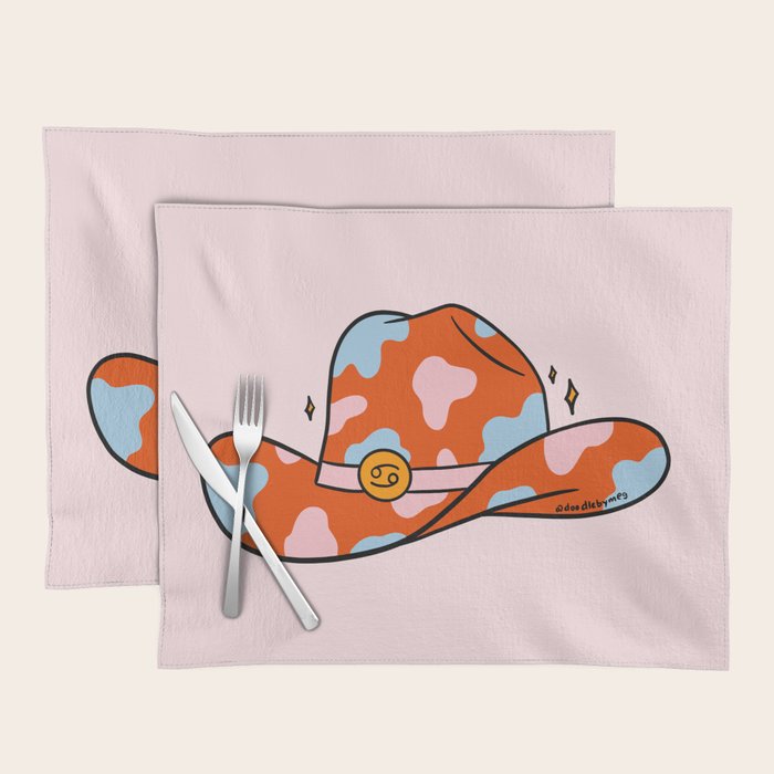 Cancer Cowboy Hat Placemat Gallery Image 1