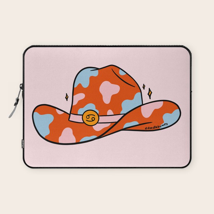 Cancer Cowboy Hat Laptop Sleeve Gallery Image 1