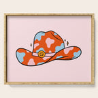 Cancer Cowboy Hat Serving Tray Gallery Image 1