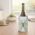 Exquisite Light Green Watercolour Butterfly Wine Chiller Gallery Image 4