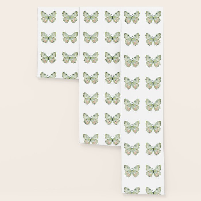 Exquisite Light Green Watercolour Butterfly Wallpaper Gallery Image 3