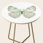 Exquisite Light Green Watercolour Butterfly Side Table Gallery Image 2