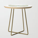 Exquisite Light Green Watercolour Butterfly Side Table Gallery Image 1