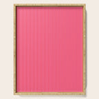 Ultra Fine Stripes Vertical Pattern in Preppy Pink and Red Serving Tray Gallery Image 1