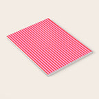 Ultra Fine Stripes Vertical Pattern in Preppy Pink and Red Notebook Gallery Image 3