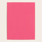 Ultra Fine Stripes Vertical Pattern in Preppy Pink and Red Poster Gallery Image 4