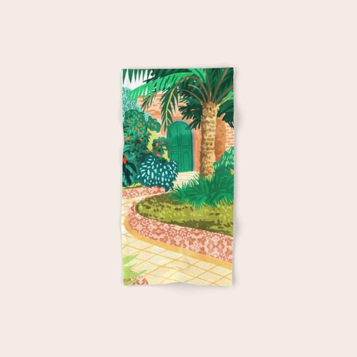 The House With The Green Door, Nature Architecture Painting, Places Stay At Home Tropical Villa Towels Gallery Image 1