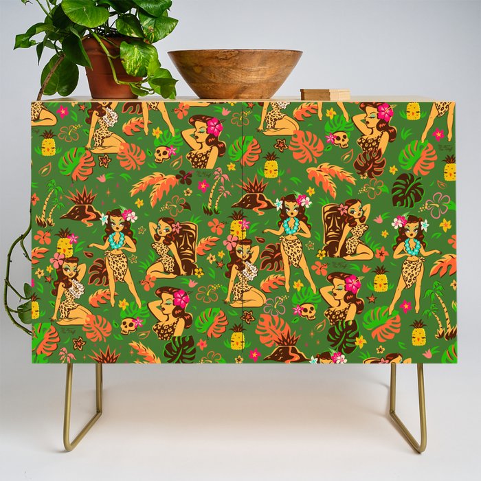 Tiki Temptress on Green Credenza Gallery Image 1