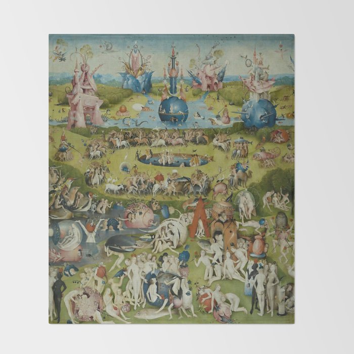 Hieronymus Bosch The Garden of Earthly Delights Throw Blanket Gallery Image 2