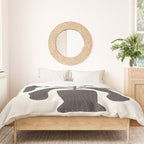 Linocut Flowers #2 Duvet Cover Gallery Image 3