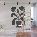 Linocut Flowers #2 Wall Mural Gallery Image 1