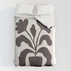 Linocut Flowers #2 Duvet Cover Gallery Image 6